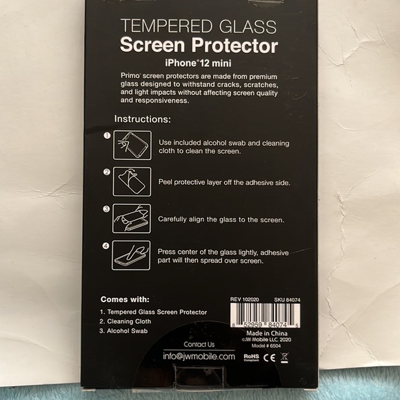 Primo iPhone 12 mini screen protector nwt - Picture 2 of 6